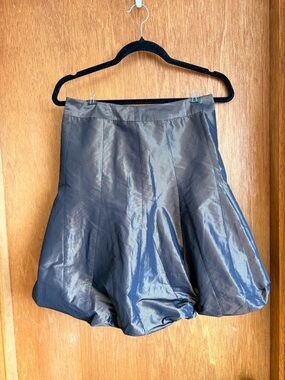 Shiny Black Bubble Skirt